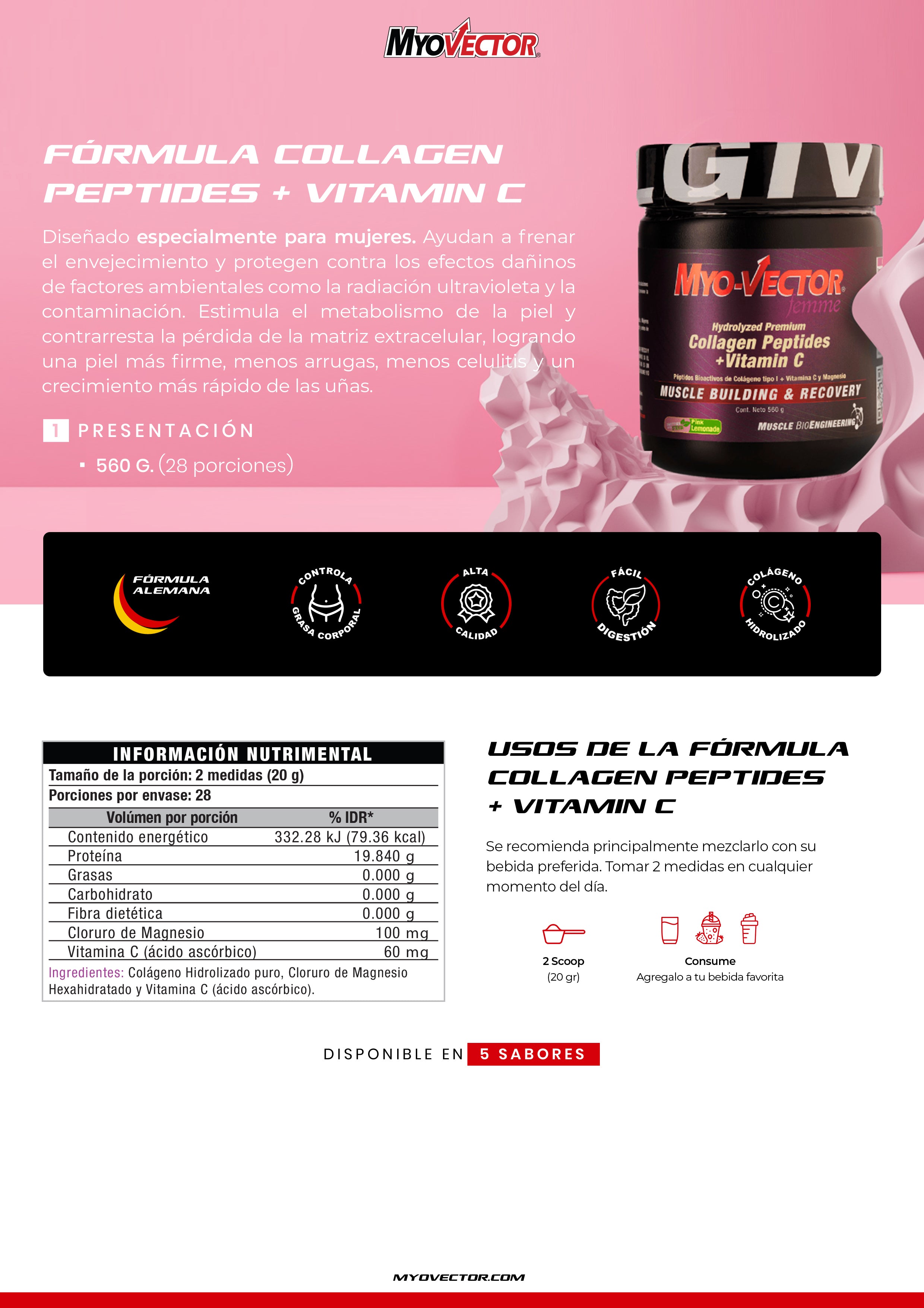 Femme Colágeno Hidrolizado + Vitamina C | 560g