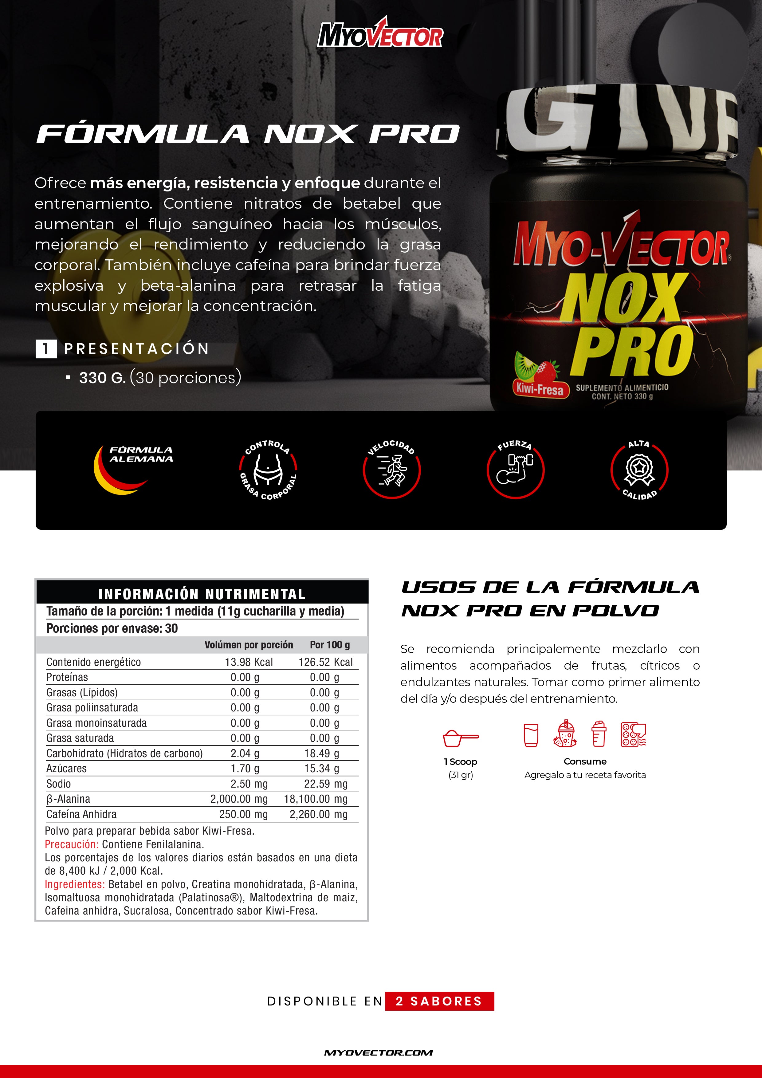 Nox Pro by MyoVector | 330g