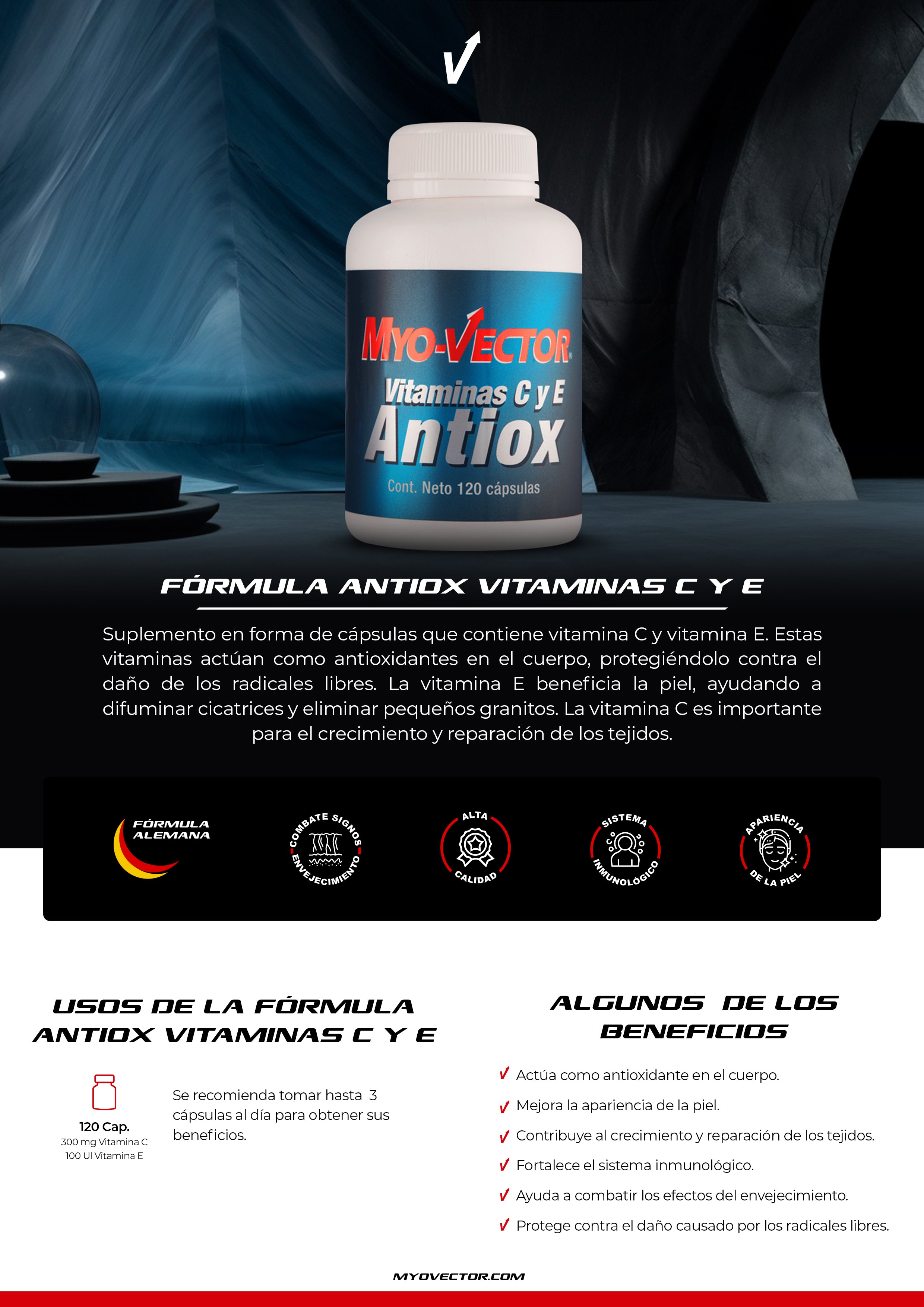 Antiox Vitamina C+E | 120cap.